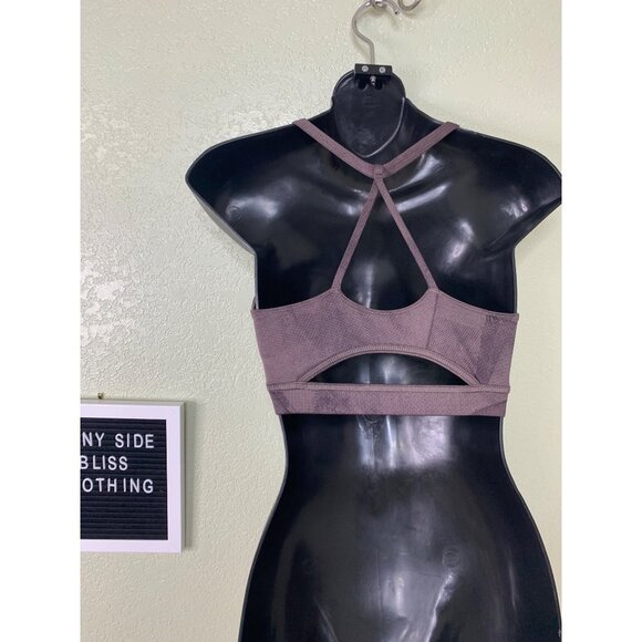 Reebok Purple Scoop Neck Racer Back Sports Bra Size Small - Picture 5 of 10